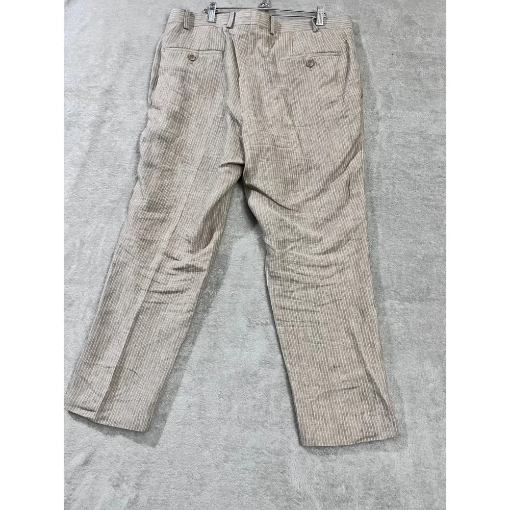Bar III Linen Slim Fit Trousers Mens 36x30 Pants Wedding Old Money Beach Coastal